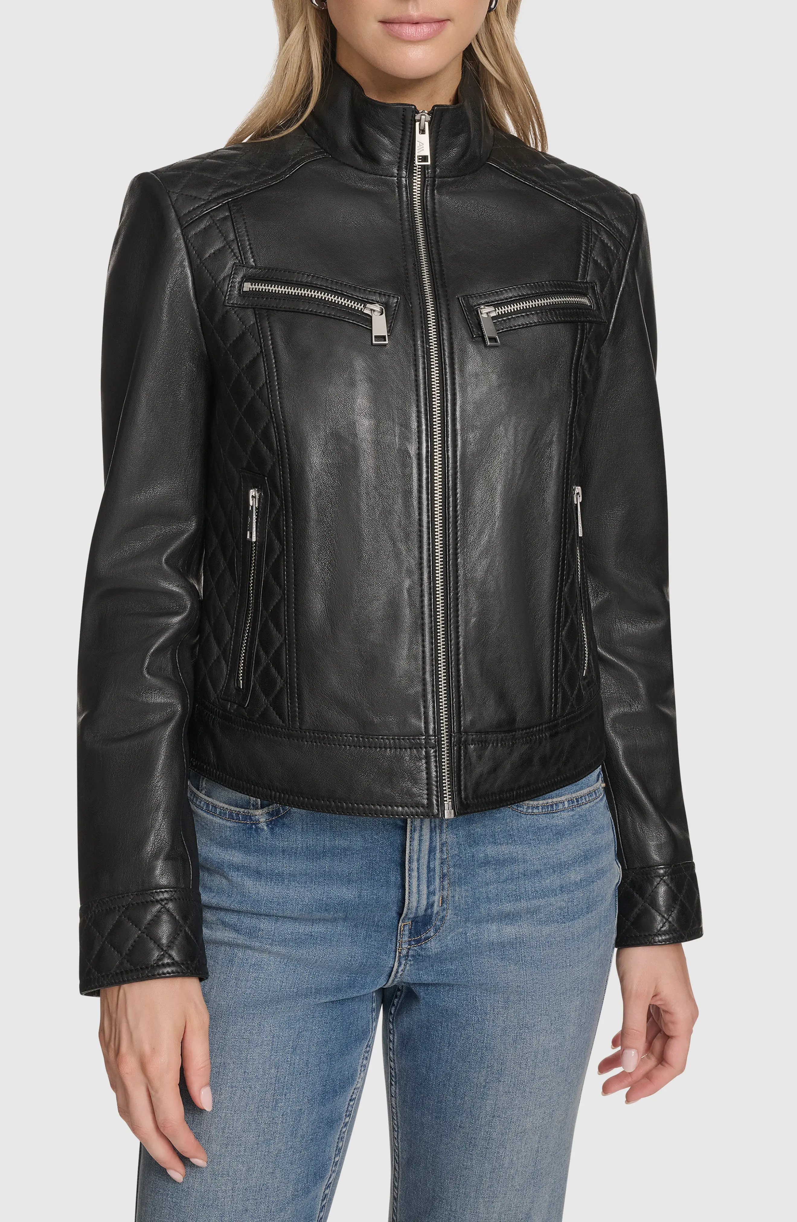 Mikel Racer Leather Jacket (Women) | Nordstrom | Nordstrom
