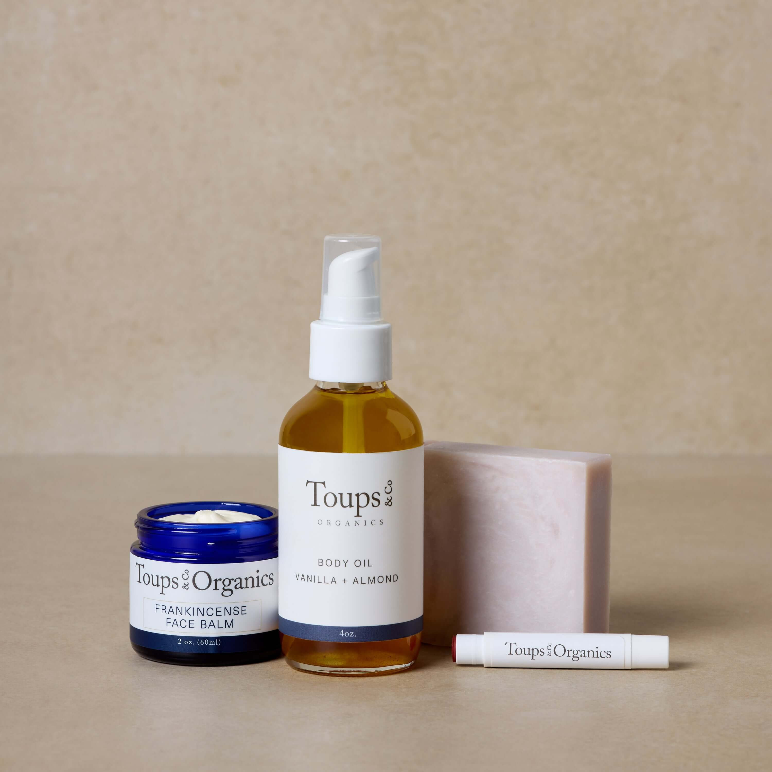 Nourishing Skincare Set — Tallow, Body Oil, and Lip Balm | Toups and Co Organics