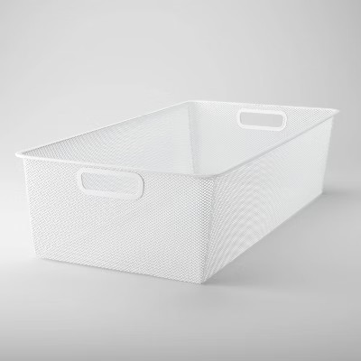 Large 6.25" x 12.75" x 25.75" Metal Underbed Bin White - Brightroom™ | Target