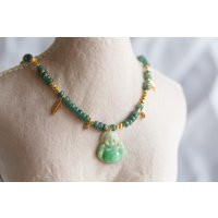 Amanda Jade Buddha Pendant Necklace | Etsy (US)