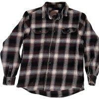 Price Reduced Heavyweight Medium Brown Black & White Button Up Flannel With Side Pockets | Etsy (US)