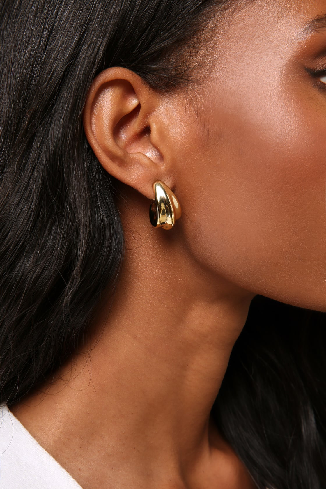 Stylish Pose Gold Chunky Hoop Earrings | Lulus