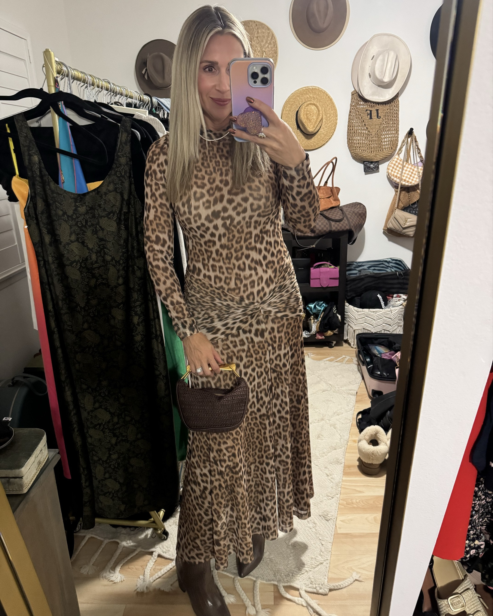 The most gorgeous and flattering dress! The ruching is in all the right places and pictures do not do it justice ! I received so many compliments on this last night.  I linked it from multiple websites below and it’s on sale at a few places. Paired with some fun brown boots but would go just as well with black. Wearing a size medium and runs true to size . 🐆🐆🐆🐆

#LTKSaleAlert #LTKootd #LTKFindsUnder100