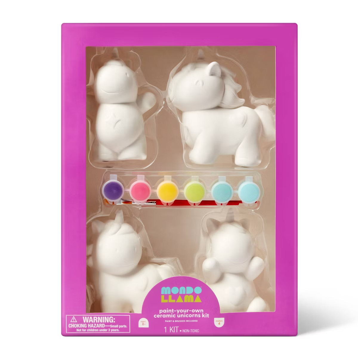 4ct Ceramic Unicorn Painting Craft Kit - Mondo Llama™ | Target