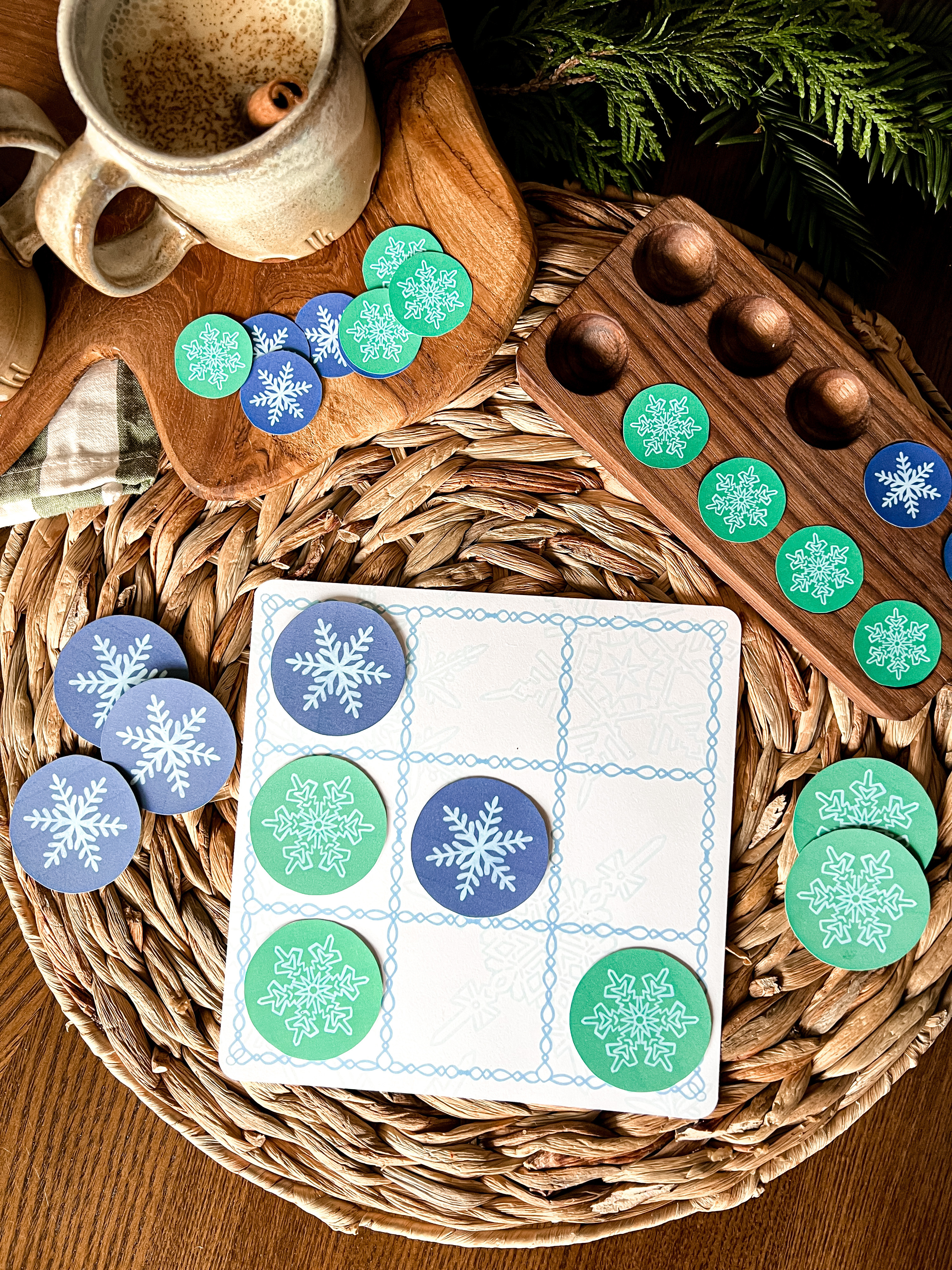 Tic Tac Toe is a classic game that we all know and love and our printable snowflake version is perfect for the winter season!

And it you can download it for FREE on our website! www.morningstogether.com

Below, we've linked all the supplies used to print and prep our Tic Tac Snowflake game as well as all the other items in the photo! 

 #LTKHoliday #LTKKids #LTKFamily
