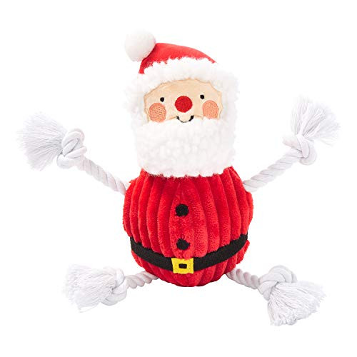 Pearhead The Real Santa Claus Holiday Dog Toy, Durable Corduroy Rope Toy, Stuffed Plush Chew Toy with Loud Squeaker, Christmas Stocking Stuffer for Pets | Amazon (US)