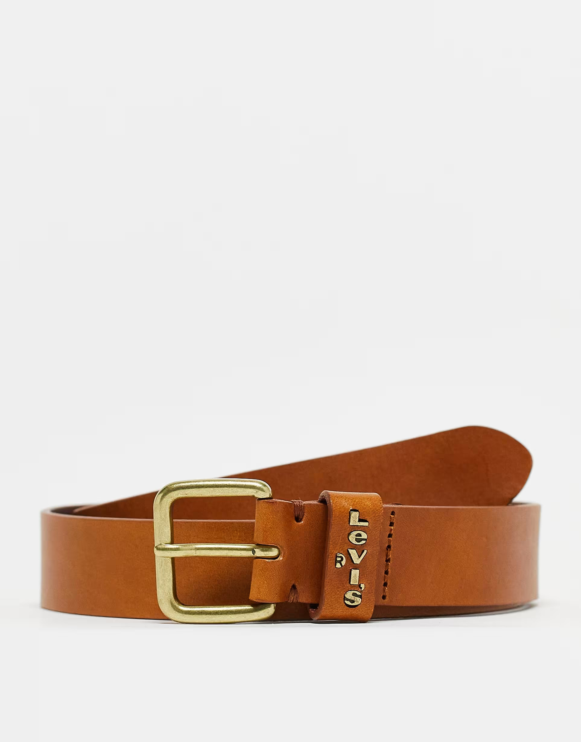 Levi's leather logo belt in tan | ASOS (Global)