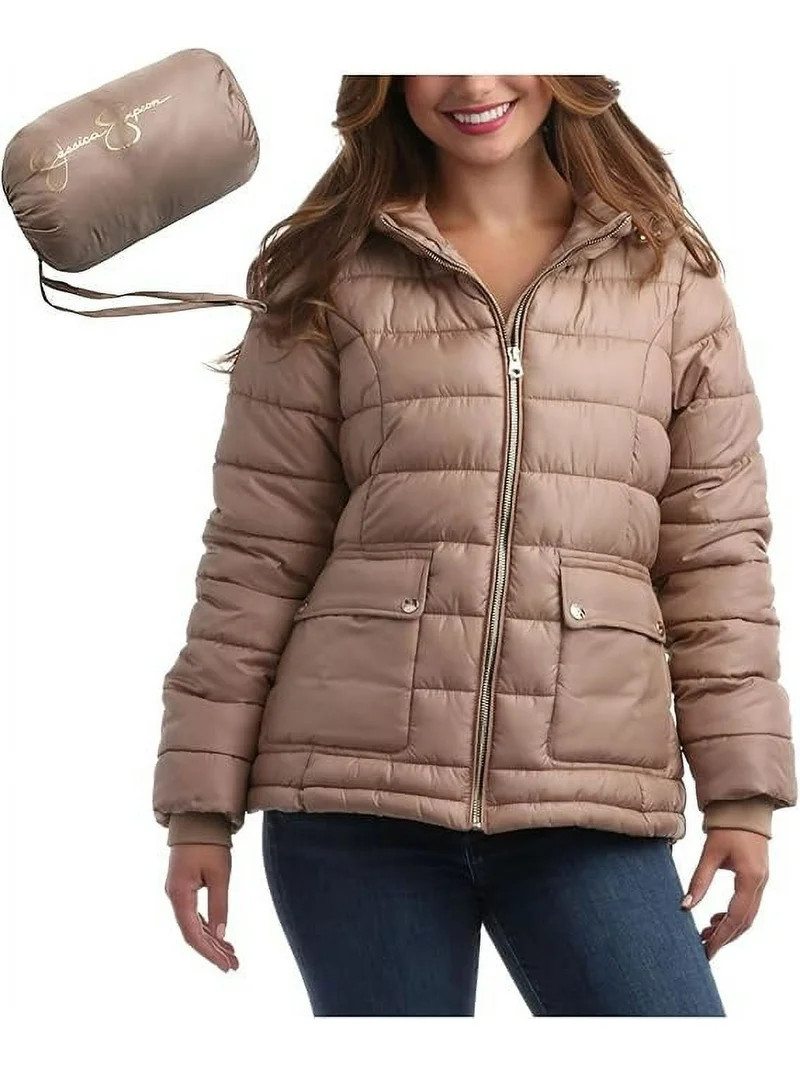 Jessica Simpson Women's Winter Jacket - Packable Quilted Puffer Jacket Heavyweight Parka Coat (S-... | Walmart (US)