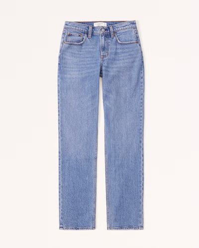 Curve Love Mid Rise Straight Jean | Abercrombie & Fitch (US)
