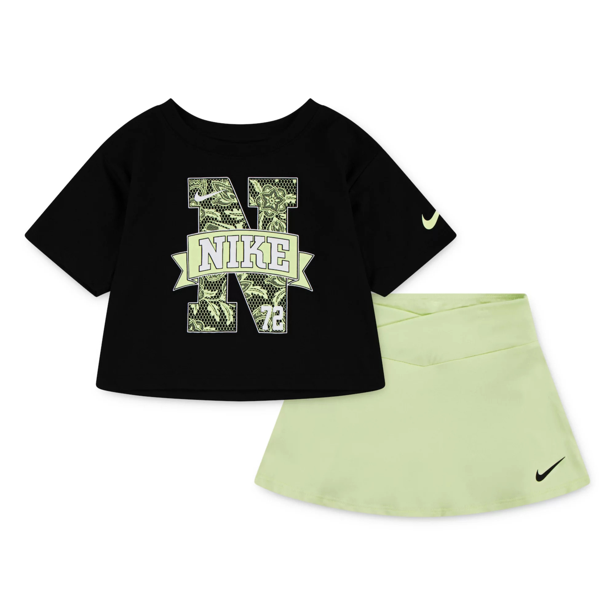 Girls 4-6x Nike Graphic Top & Dri-FIT Crossover Skort 2-Piece Set | Kohl's