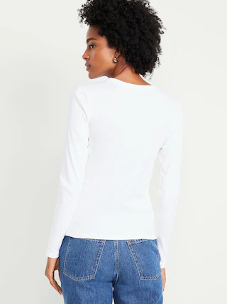 Snug Long-Sleeve Crew-Neck T-Shirt | Old Navy (CA)