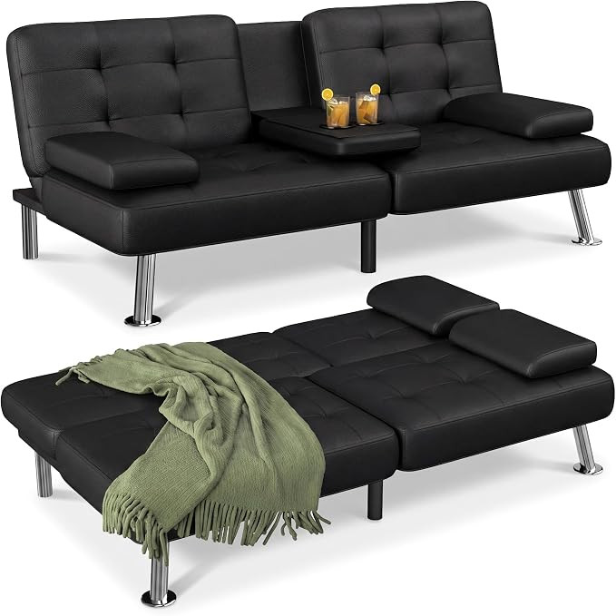 Flamaker Futon Sofa Bed Modern Folding Futon Set Convertible Recliner Lounge for Living Room with... | Amazon (US)