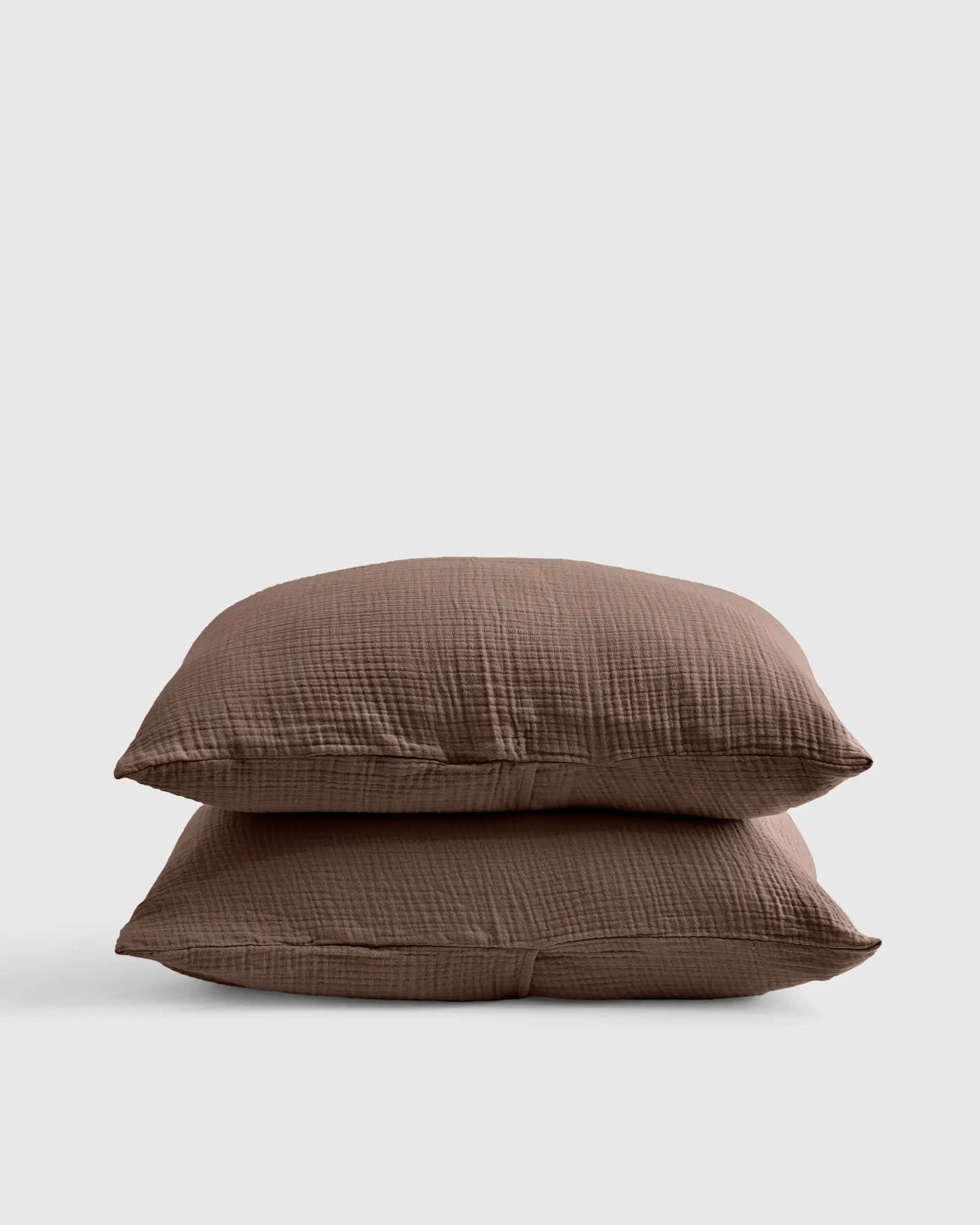 Organic Airy Gauze Sham Set in Terracotta | Quince
