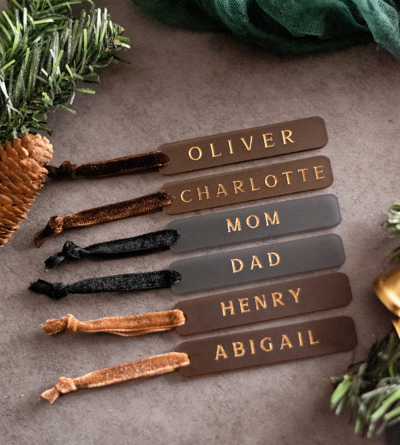 Christmas Stocking Tag, Custom Stocking Tag, Personalized Stocking Tags, Neutral Stocking Tag, Mi... | Etsy (US)