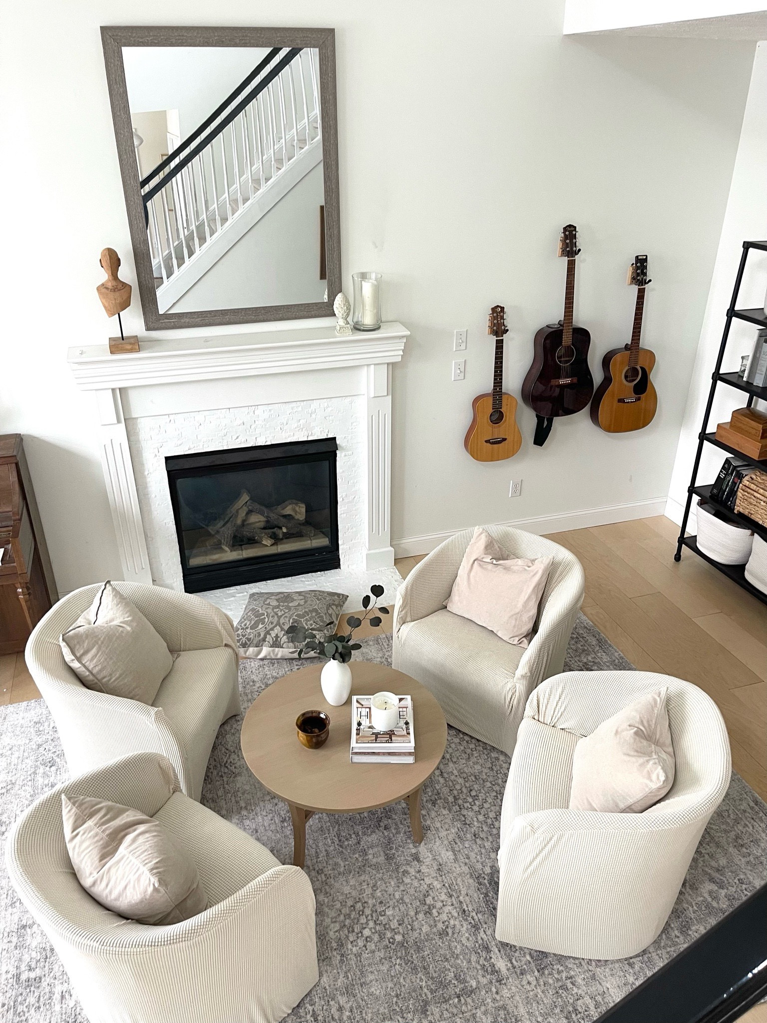 These slip covers change the look of the space and it’s much more my style. They come in several colors, are super soft and thick, and such a great price! #slipcovers #barrelchairslipcover

#LTKunder50 #LTKstyletip #LTKhome