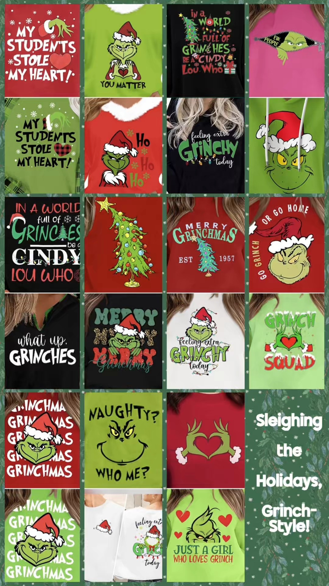It’s Grinchmas season, and I’m all about the cozy vibes! 💚

These Grinch-inspired sweatshirts and hoodies are soft, festive, and full of holiday cheer.

Whether you’re a little Grinchy or feeling Cindy Lou Who cute, check out my LTK…they’re too adorable to miss! 🎄
#grinch
#christmas

#LTKSeasonal #LTKHoliday
