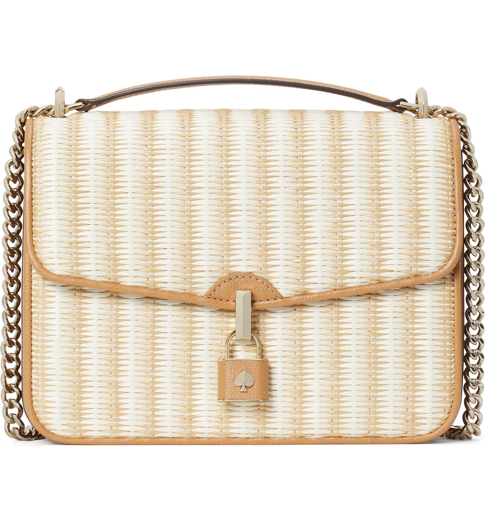 locket straw flap crossbody bag | Nordstrom