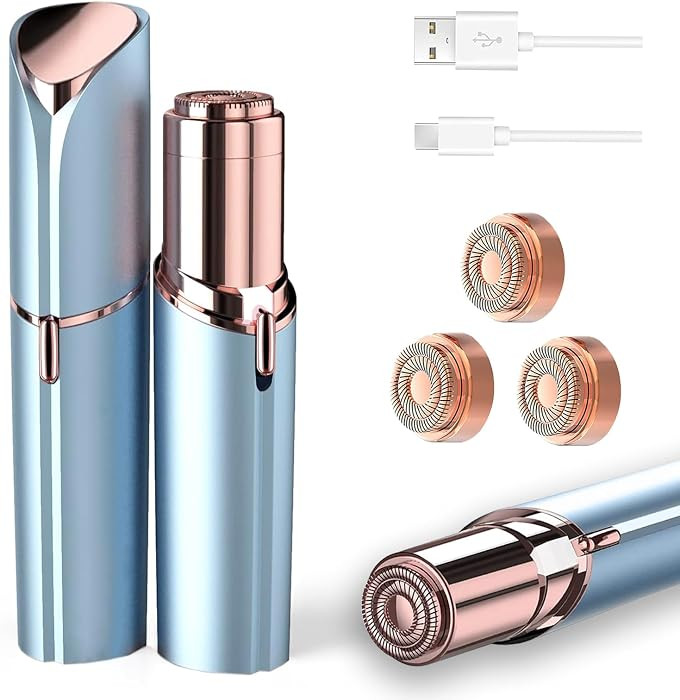 Facial Hair Removal for Women, Face Razors for Women's Electric, Rechargeable Women Mustache Remo... | Amazon (US)