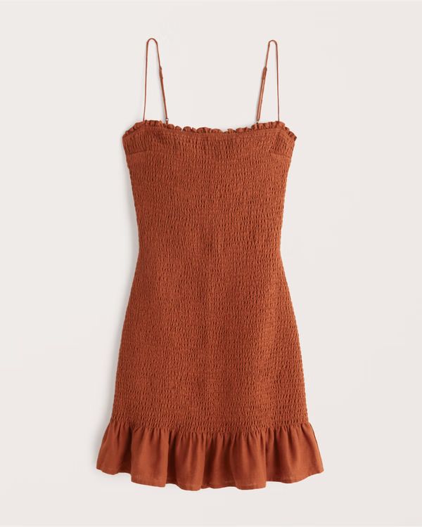 Smocked Mini Dress | Abercrombie & Fitch (US)