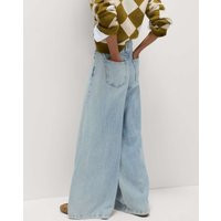 M&S Lyocell™ Blend Wide Palazzo Leg Jeans Light Indigo | Marks & Spencer (UK)