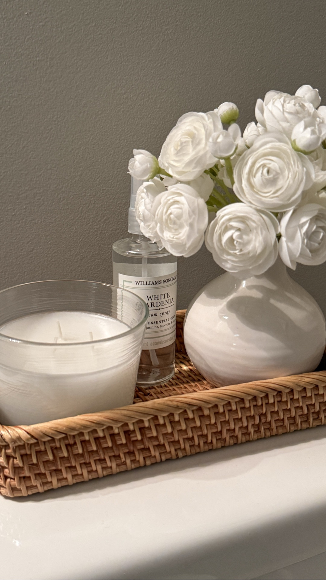 Bathroom decor 🤍 

#smallbathroomdecor #bathroomdecor #rattantray #amazonhome #homedecor #wayfairfinds #wayfair #amazon #amazonprimedeals #candle #roomspray #botanicalwallart #gardenstool 

#LTKHome #LTKStyleTip #LTKFindsUnder50