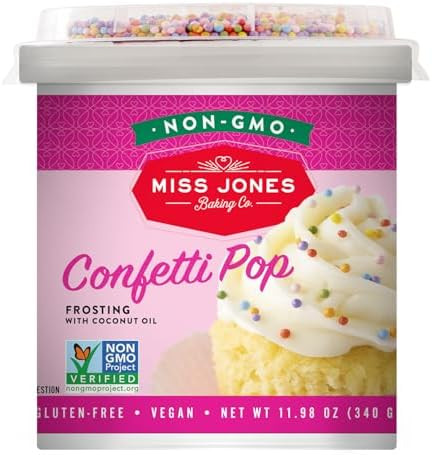 Miss Jones Baking Co Confetti Pop Frosting, 11.98 OZ | Amazon (US)