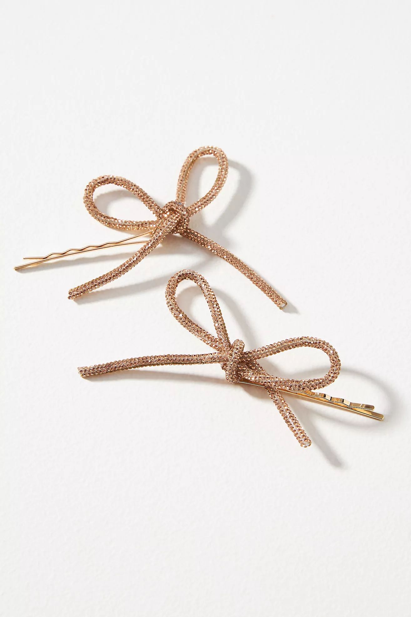 Room Shop Sparkle Bow Bobby Pins, Set of 2 | Anthropologie (US)