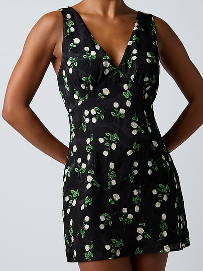 Lulus Jordan V-Front Mini Dress, Black, XS - Women's Dresses - Victoria's Secret | Victoria's Secret (US / CA )