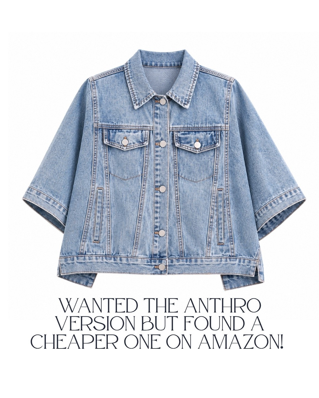 The Jean jacket cape will be very popular this fall so I ran to Amazon and found this