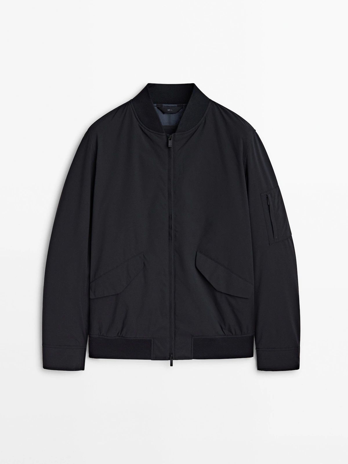 Navy blue bomber jacket | Massimo Dutti (US)