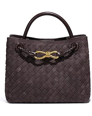 Suede Woven Tote Bag for Women PU Leather Hobo Bags Casual Crossbody Purse Shoulder Satchel Bag T... | Amazon (US)