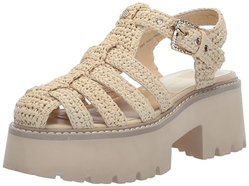 Dolce Vita Women's LASLY Fisherman Sandal, Natural Knit, 10 | Amazon (US)