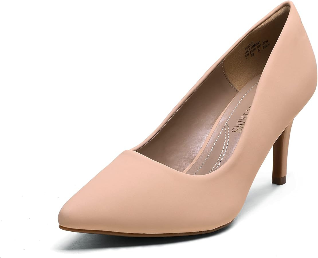 DREAM PAIRS Women's High Stiletto Heels Closed Pointed Toe Dress Pumps Shoes for Wedding Work Off... | Amazon (US)