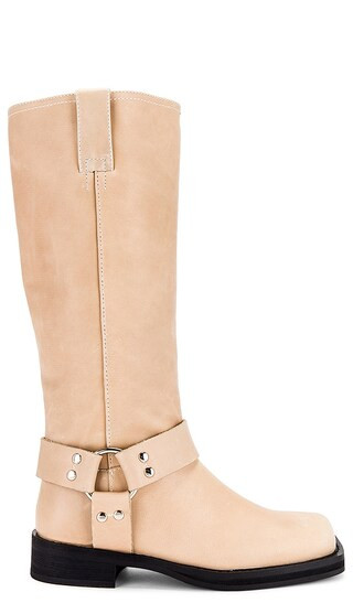 Biker Boot in Beige Wax | Revolve Clothing (Global)