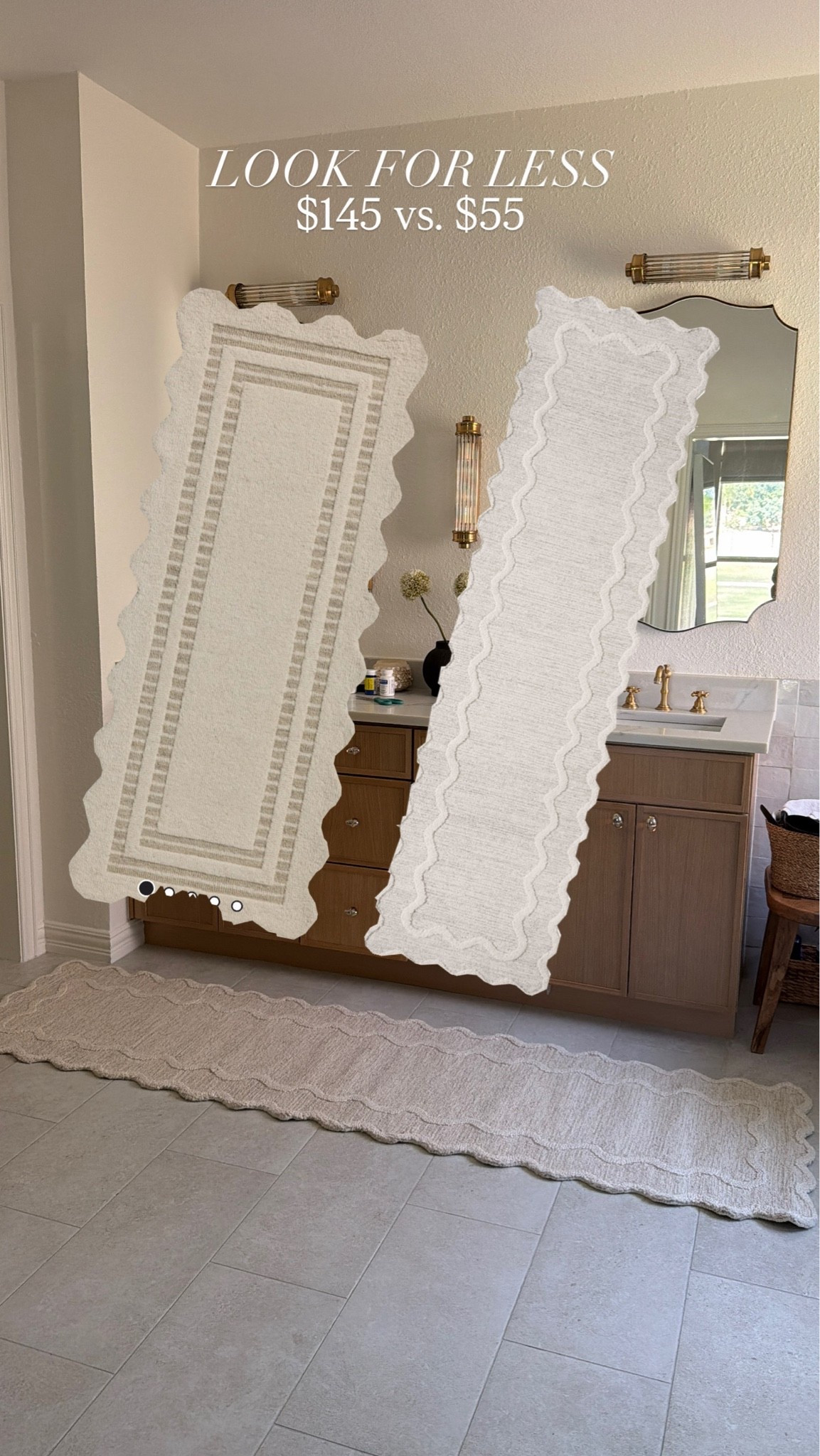 Scallop edge runners! Added this beautiful one under $100 to our bathroom!

#LTKHome
