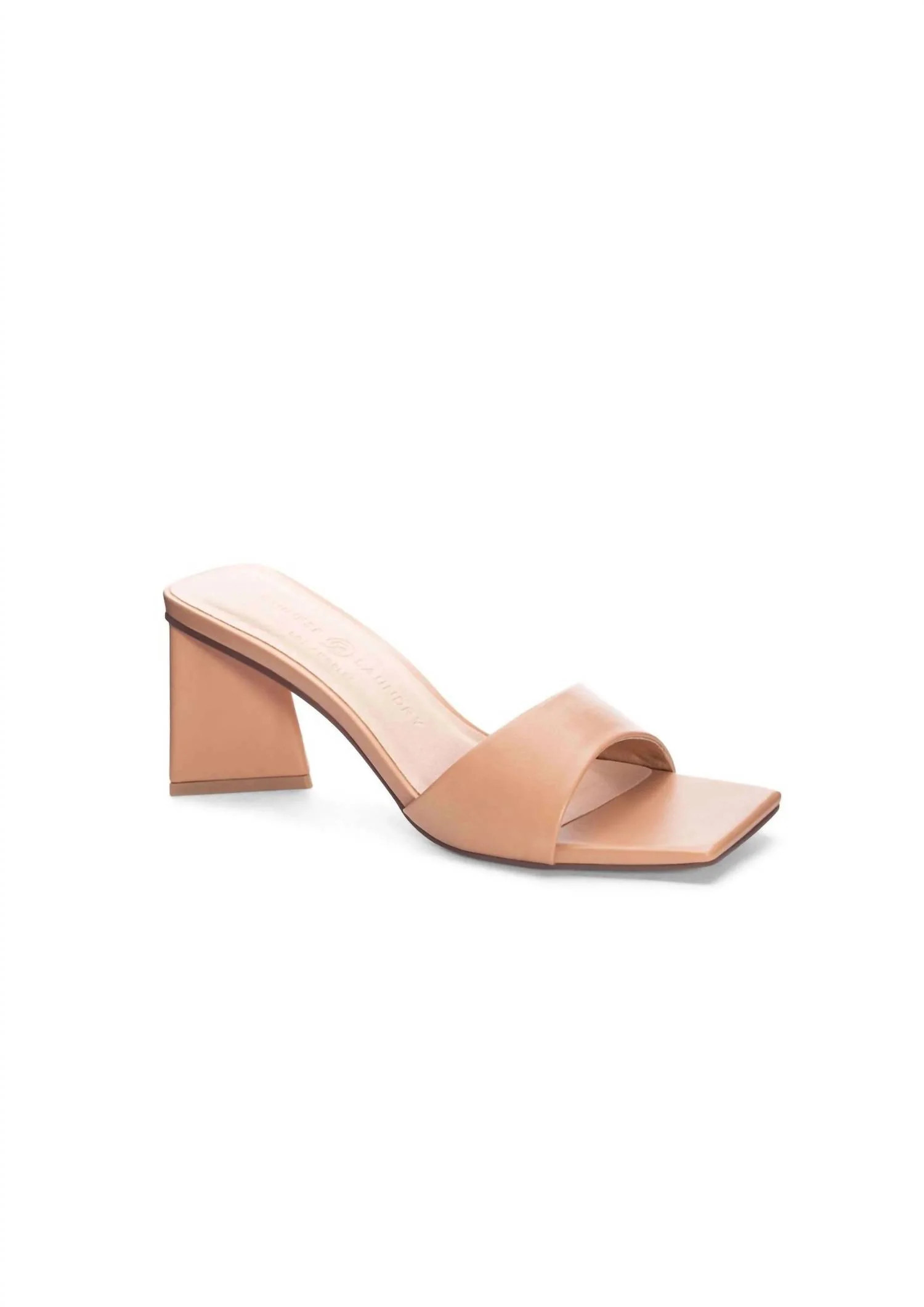 Women's Square Toe Heel In Nude | Shop Simon