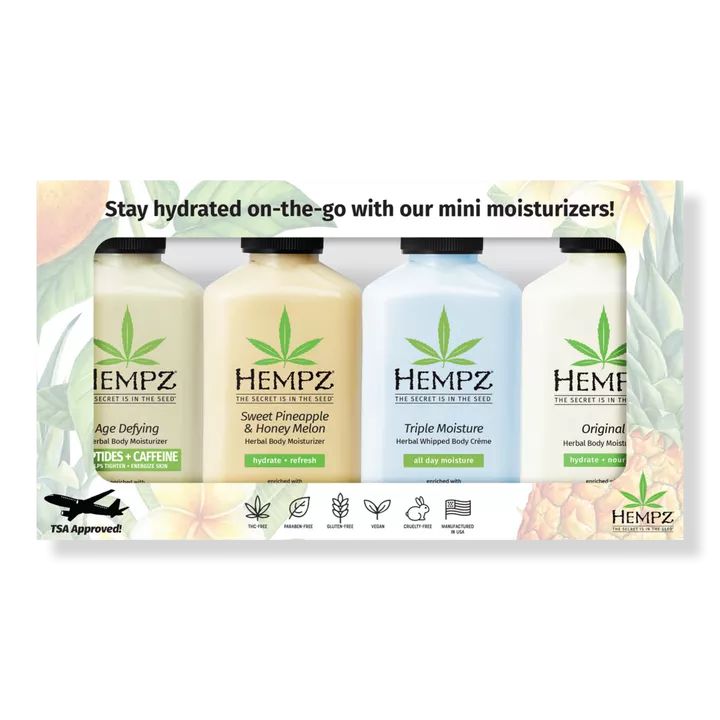 Hempz Minis Herbal Body Moisturizer Favorite 4 Pack | Ulta