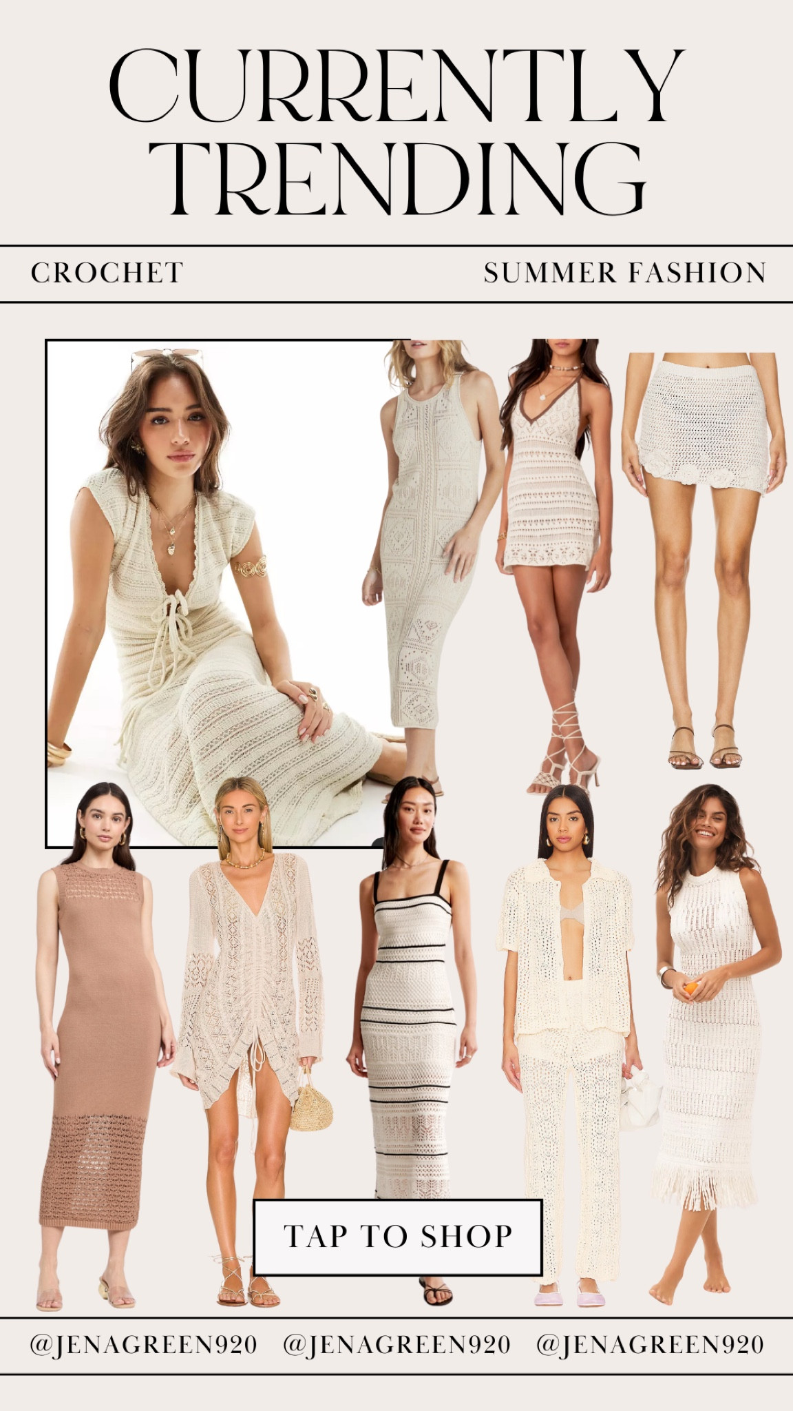 Summer Trends | Currently Trending | Crochet Dress | Vacation Outfits 

#LTKstyletip #LTKfindsunder100 #LTKtravel