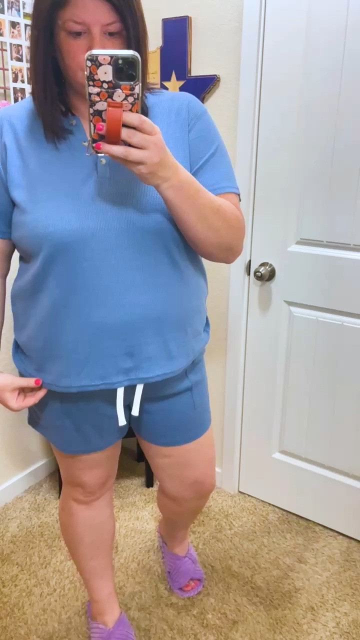Give me a matching set and I’m happy. 💙 This blue waffle-knit set is lightweight, comfortable, and one of those outfits that works whether you're staying home, running errands, heading to a ball game, or traveling. It feels effortless but still looks like you tried—and that's a win in my book.


#LTKStyle #LTKFashion #LTKCurves #LTKPlusSize #MatchingSet #LoungeSet #AmazonFashion #MomStyle #CasualStyle #SummerOutfit #TravelStyle #EverydayFashion #ComfyStyle #AffordableFashion #OOTD 

 #LTKmomlife #LTKActive #LTKPlusSize