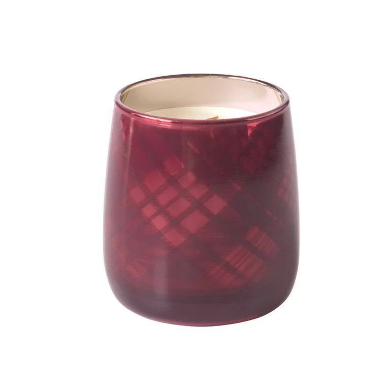 Better Homes & Gardens 14.5 oz Plaid Glass Jar Candle, Intense Cinnamon Buttercream | Walmart (US)