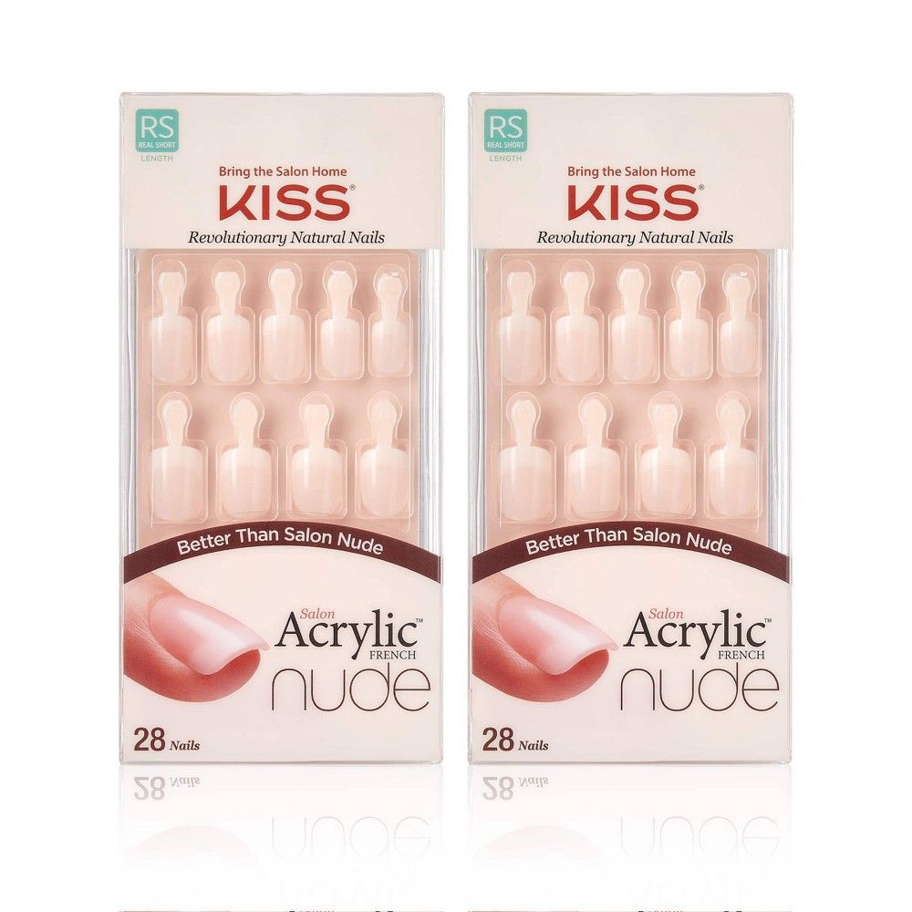 Kiss Nails Salon False Nails Acrylic Nude French - Breathtaking | Target