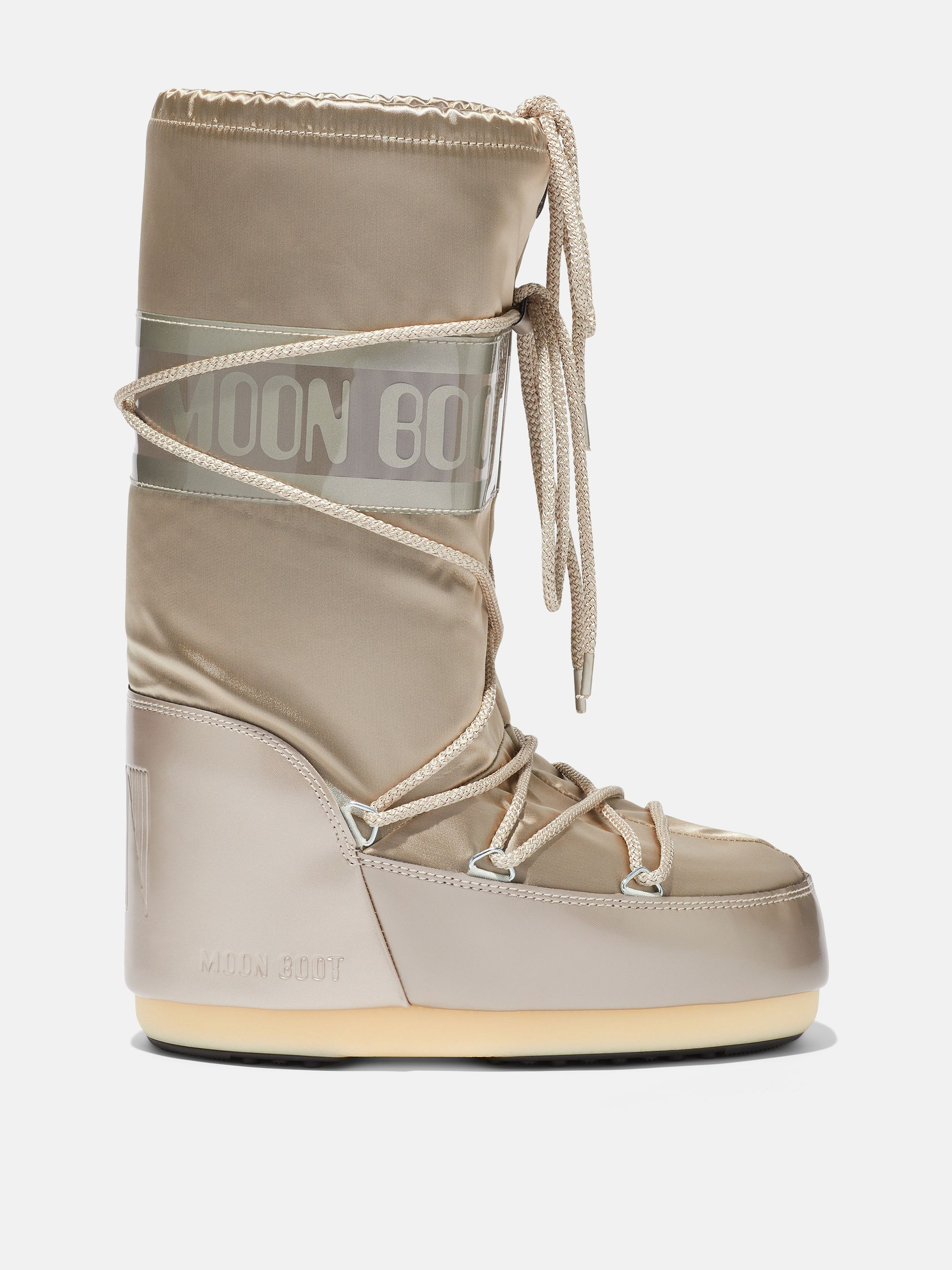 ICON GLANCE PLATINUM SATIN BOOTS | moon_boot