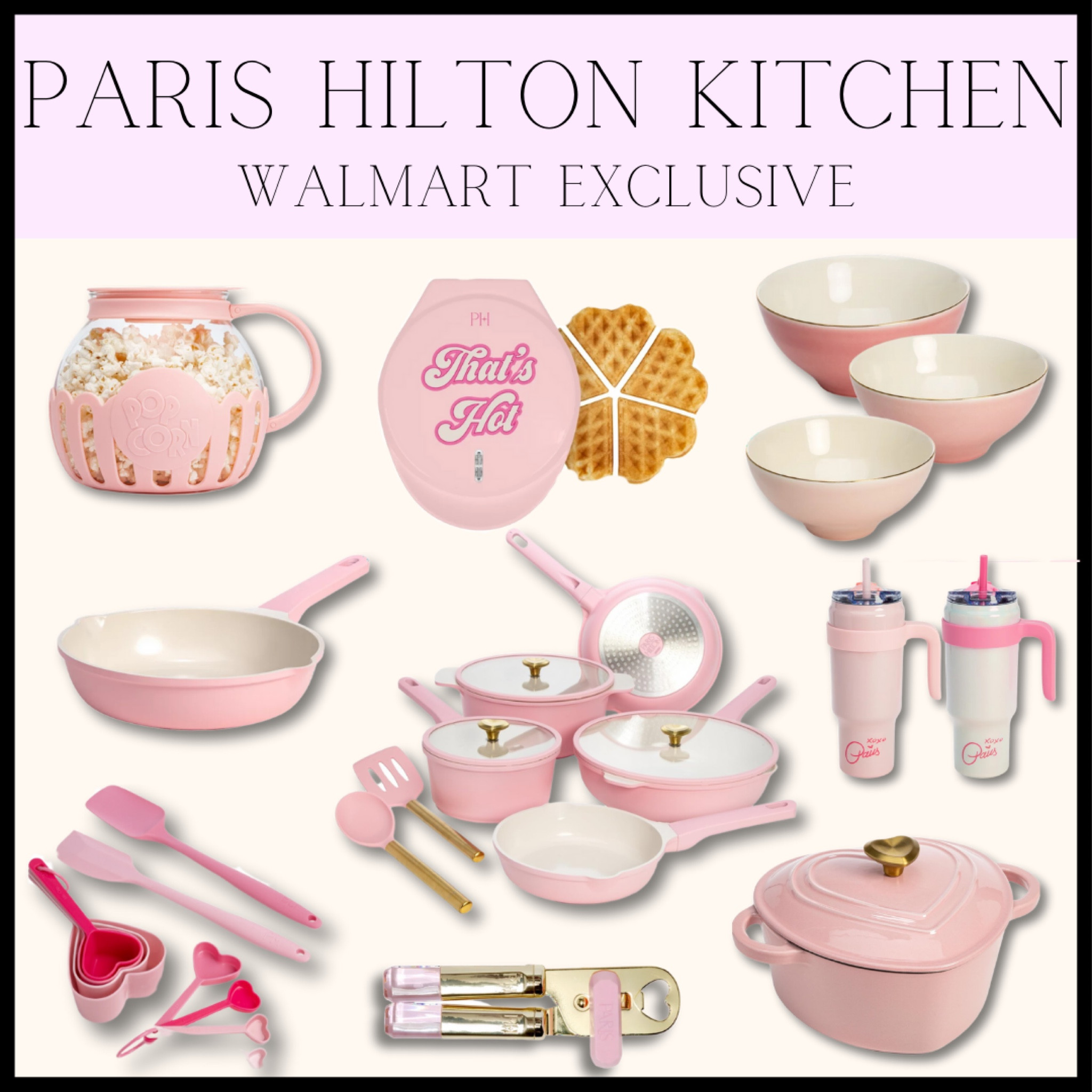 I am obsessed with Paris Hiltons kitchen line! I love the the heart shaped cookware and of course the iconic pink color! Love that this is clean ceramic cookware, affordable, and so cute! 😍🩷 “That’s Hot!” 🔥 

#LTKxNSale #LTKBacktoSchool #LTKSeasonal