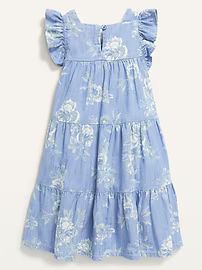 Ruffle-Trim Tiered Floral Swing Dress for Toddler Girls | Old Navy (US)