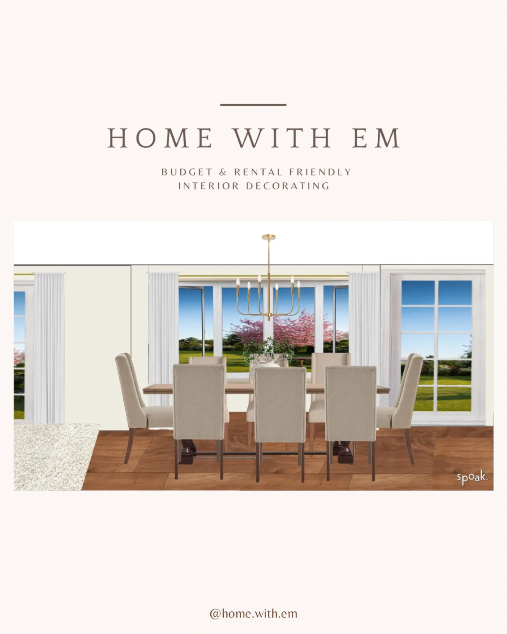 A traditional style dining area with a rectangle wood dining table, upholstered dining chairs, gold chandelier, ceramic vase and faux greenery.

#LTKfamily #LTKhome #LTKstyletip