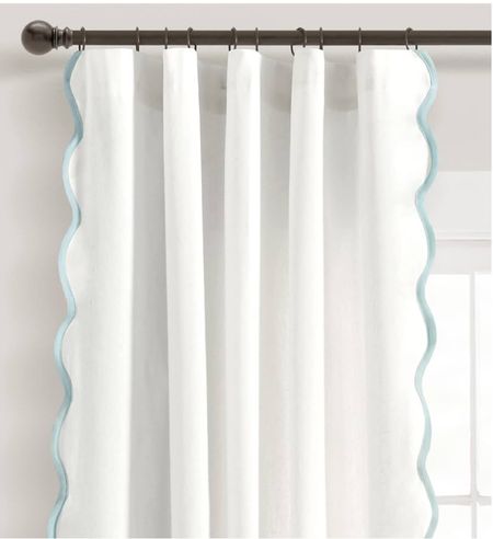 Blue and white scallop curtains 

#LTKhome #LTKMostLoved