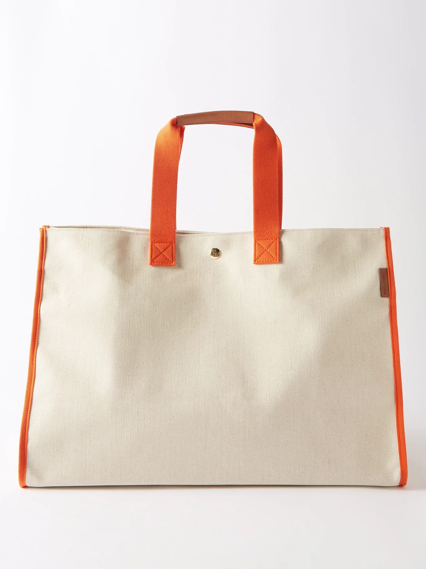 No.72 foldable leather-trim canvas tote bag | Matches (US)