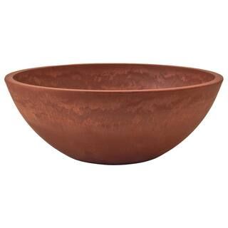 Arcadia Garden Products Garden Bowl 10 in. x 3 in. Terra Cotta Composite PSW Pot M25TC | The Home Depot