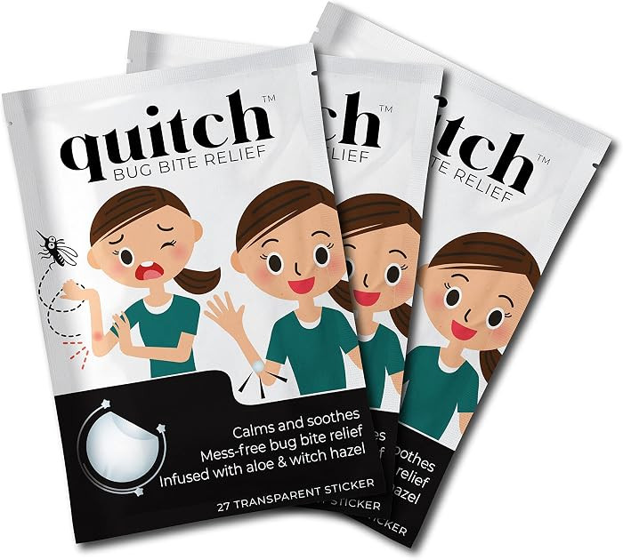 quitch Bug Bite Patches 3x27ct, Natural Itch Relief Stickers for Kids & Baby, Anti-Itch Cream Alt... | Amazon (US)
