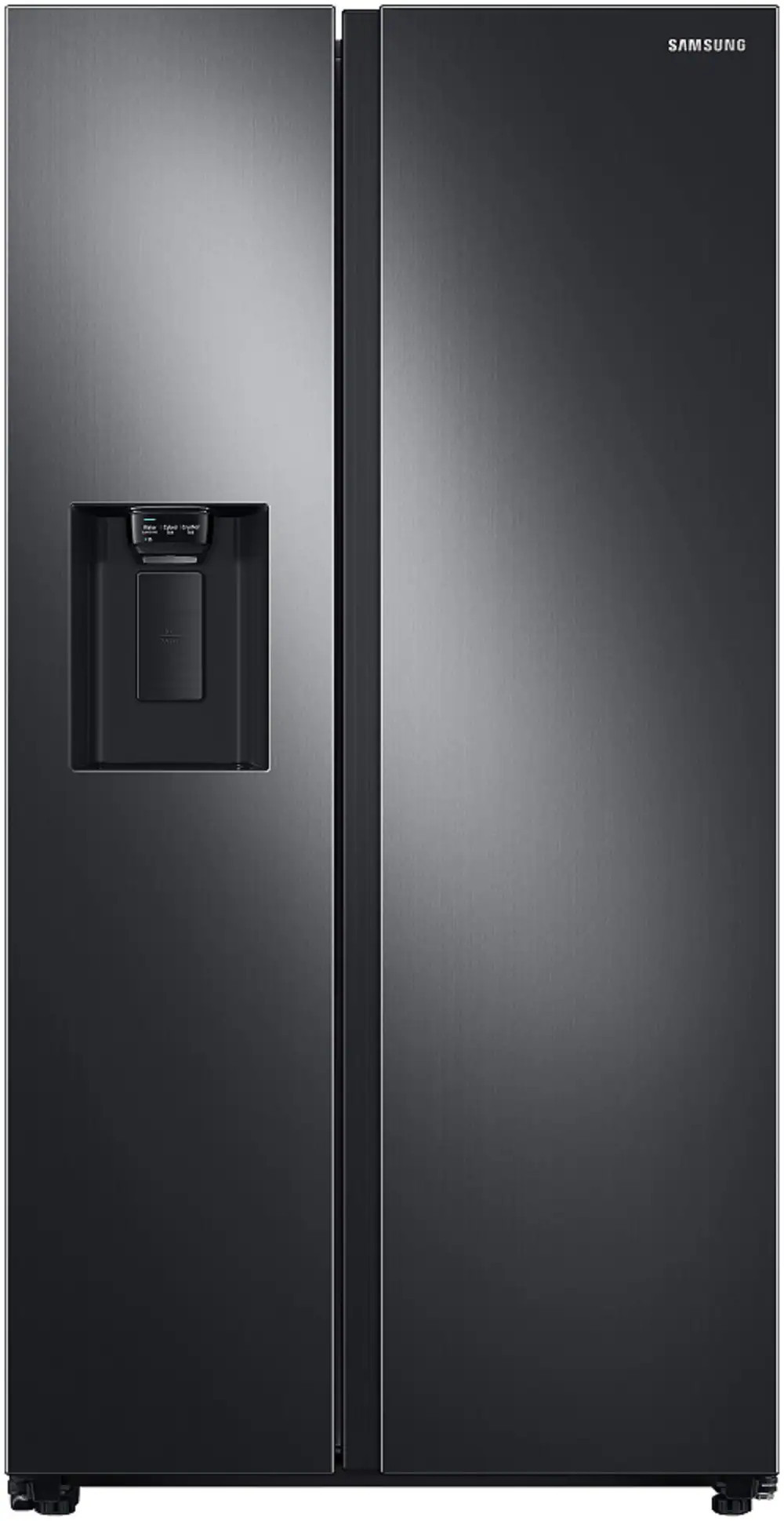 Samsung 27.4-cu ft Standard-Depth 36-in Wide Side-by-Side Refrigerator with Ice Maker ,Water and Ice Dispenser Fingerprint Resistant Black | Lowe's